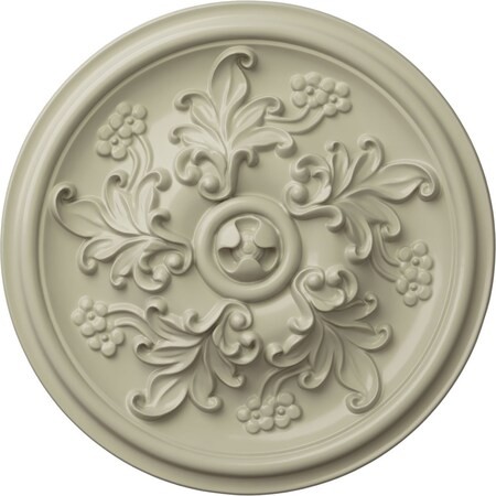 Ekena Millwork Katheryn Ceiling Medallion (Fits Canopies up to 2 1/8"), 14 1/2"OD x 2 3/4"P, Clear Yellow CM14KTCYF